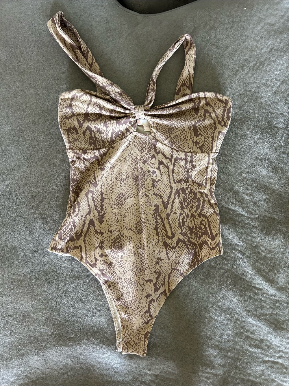 Gianni Bini Snake Print Bodysuit